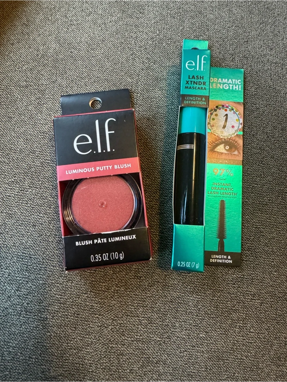 e.l.f. Luminous Putty Blush & Lash Xtndr Mascara